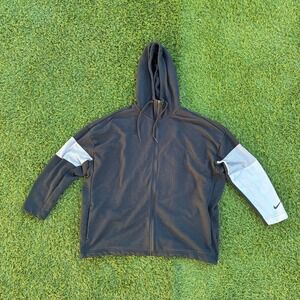 Nike Dri-Fit Full Zip Hoodie Black Athletic Gym Men's Size Large